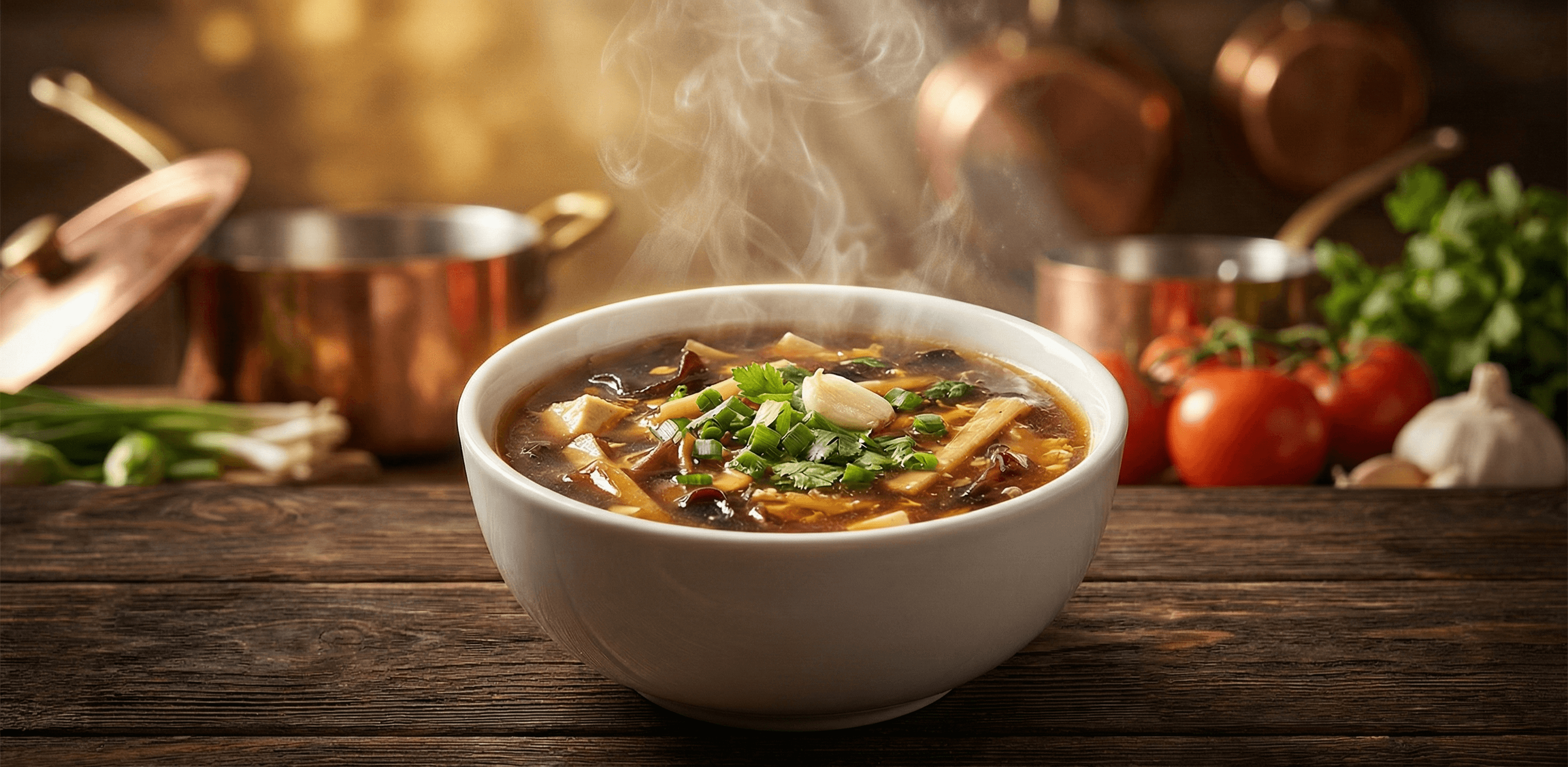 Hot & Sour Soup (16oz) - 100% plant-based and made from scratch at St.Veg