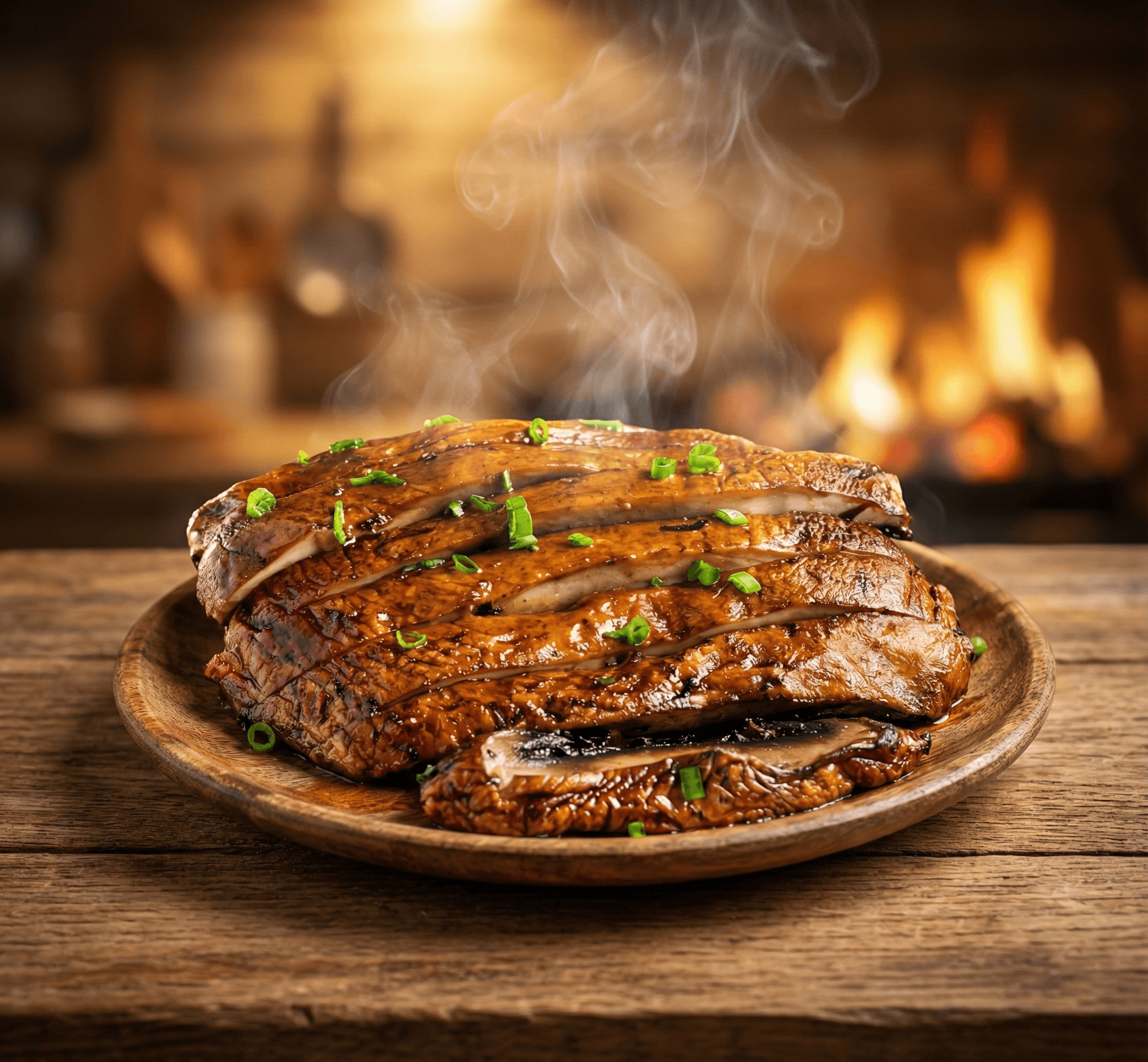 Side Roasted BBQ Mushrooms - 100% plant-based and made from scratch at St.Veg